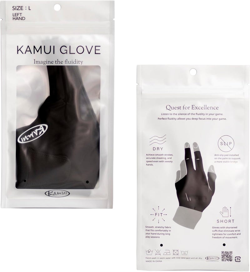 KAMUI Billiard Glove - Quickdry - for Left Hand - Image 5